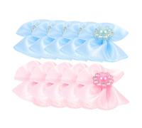 HAPINARY Lot de 20 Nœuds pour Chiens Élastiques Décoratifs en Tissu, Petits Arcs Colorés, Accessoires Festifs pour Toilettage De Chiots Et Animaux De Compagnie