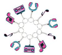 HAPINARY Lot de 24 Porte-clés Pvc de Note de Musique, Légers et Robustes, Accessoires Créatifs pour Fête Musicale ou Récompense en Classe