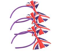 HAPINARY Lot De 3 Bandeaux à Nœuds Union Jack, Taille Unique, Léger Et Indéformable, Pour Supporters De Football, Ambiance Festive, Accessoires Cheveux Pour Adultes Et Garçon Et Filles