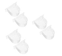 HAPINARY Lot De 3 Gamelles pour Oiseaux De Compagnie Boîte À Nourriture en Plastique Design Semi-Circulaire 2 Pièces X 3