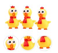 HAPINARY Lot de 3 Jouets Poulet Hurlant en Latex Jaune Sonore à Presser pour Chien à Mâcher Délicat pour Animaux de Compagnie Léger Stimuler L’Instinct de Chasse des Chiens