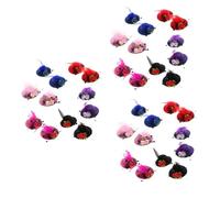 HAPINARY Lot De 3 Mini Pinces À Cheveux Style À Double Fleur Pour Bals De Fin D'année Événements Spéciaux Enfants Et Adultes 12 Pièces X 3