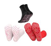 HAPINARY Lot de 3 Paires de Chaussettes Auto-Chauffantes Unisexes, Coton Respirant, Lavables, Stimulantes pour Acupression, pour Soins Thermiques et Pieds Couleur Aléatoire Plusieurs Styles