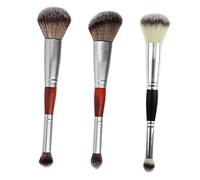 HAPINARY Lot De 3 Pinceaux De Maquillage Applicateur De Fard À Paupières En Fibre Souple Manche En Bois Doux Pour La Peau Portable Pour Femmes