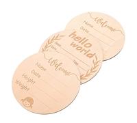 HAPINARY Lot De 3 Plaques D'Annonce Publique Pour Bébé, Panneaux De Nom Pour Chambre D'Enfant, Cartes D'Annonce Pour Nouveau-Né, Panneau D'Annonce Pour Bébé D'Un Mois, Panneau De Nom Pour