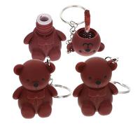 HAPINARY Lot De 3 Porte-Clés Ours Rouge À Lèvres En Vrac, Brillant À Lèvres Mignon, Maquillage Mignon, Rouge À Lèvres Pour Femmes, Brillant À Lèvres, Porte-Clés, Boue À Lèvres, Tache À