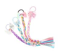 HAPINARY Lot de 4 Élastiques à Cheveux Colorés pour Garçon et Filles Accessoires de Postiche Tressée Taille Unique Corde à Cheveux Tressée Convient aux Filles Utilisation Quotidienne