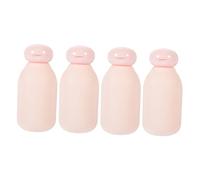 HAPINARY Lot de 4 Flacons de Toilette de Voyage 100 Ml Bouteille Presse Rose Petite Capacité Réutilisable pour Shampoing Lotion Gel Bain Transport Facile