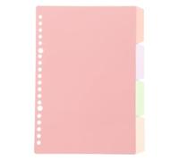 HAPINARY Lot de 4 Intercalaires pour Fiches Bristol A5 en Polypropylène Pochettes Couleurs Pastel Rose pour École et Maison