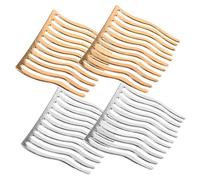 HAPINARY Lot De 4 Peignes En Métal Pour Cheveux Femmes, Petites Tailles, Dents Larges, Décoratifs, Adaptés Pour Cheveux Épais Et Bouclés, Accessoires Coiffure Pour Mariage Et Usage Quotidien