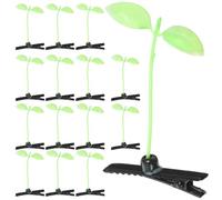 HAPINARY Lot de 40 Pinces à Cheveux Créatives en Plastique Formes de Pousses de Soja en Dégradé Vert Barrettes Décoratives pour Filles Accessoires Cheveux École Coiffure Garçon et Filles
