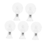 HAPINARY Lot de 5 Clips à Ventouse Transparents en Plastique pour Aquarium Pince Pivotante 360° pour Fixation Tuyaux Porte-Nourriture et Accessoires Compatible Pompe à Air Entretien