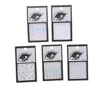 HAPINARY Lot De 5 Feuilles De Boucles D’oreilles Autocollantes Pour Filles, Strass Pour Visage Et Ongles, Multicolore, Format Mixte, Bijoux Autocollants Pour Fêtes Et Maquillage Artistique