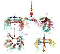 HAPINARY Lot De 5 Jouets À Mâcher pour Perroquets, À Suspendre, À Dessiner, pour Cages, pour Oiseaux