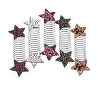 HAPINARY Lot de 5 Pinces à Cheveux Invisibles Étoiles Multicolores, Petits Peignes Latéraux pour Femmes, Maintien sans Traces, Usage Quotidien et Événementiel