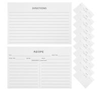 HAPINARY Lot de 50 Cartes de Recettes Vierges Blanches en Papier Double Face, Solide et Compatibles Boîtes à Recettes Standard, pour Mariages et Célébrations Spéciales