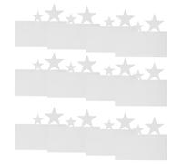 HAPINARY Lot de 50 Cartes de Vœux Étoiles Blanches à Découper, Papier Lisse, Intérieur Vierge Personnalisable pour Décorations de Fête et Vœux du Nouvel An 2026