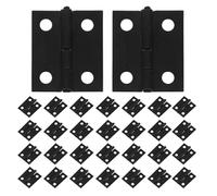 HAPINARY Lot de 50 Mini Charnières Métalliques Noires pour Petits Coffrets à Bijoux et Portes de Maison de Poupée, Design Compact Rétro pour Loisirs Créatifs DIY