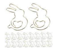 HAPINARY Lot De 50 Trombones En Forme De Lapin En Métal Doré Pour Carnet De Notes Journal Organiseur De Fichiers Marque-Pages Organiseurs De