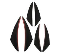 HAPINARY Lot de 6 Bandes de Spoiler Noir en PU pour Pare-Chocs de Voiture, Faciles à Installer et Résistantes la Déformation, Décoration Modification Automobile