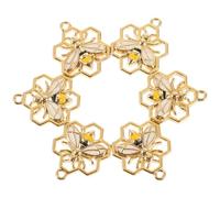 HAPINARY Lot De 6 Breloques Abeilles En Alliage Métal Pour Bijoux Diy, Accessoires Fabrication Colliers Bracelets, Couleur Délicate, Artisanat Créatif Usage Multiple, Présent Fête Anniversaire Noël