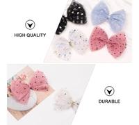 HAPINARY Lot de 6 Grandes Barrettes à Cheveux à Nœud à Pois Colorés, Accessoires Tendances pour Femmes et Filles, Adaptées aux Cheveux Courts, Longs et Épais, pour Fêtes et Vie Quotidienne