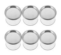HAPINARY Lot de 6 Pots Ronds en Fer 0,5 L pour Peinture et Encre, Réservoir Solide et Pratique, Contenant pour Loisirs Créatifs et Stockage Peinture à Domicile Atelier