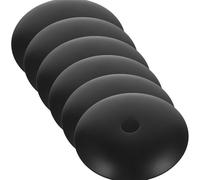 HAPINARY Lot de 6 Rosaces Suspendre en Métal Noir Résistantes à L'humidité pour Plafonniers et Appliques Murales, Style Simple et Décoratif, pour Salon et Bureau