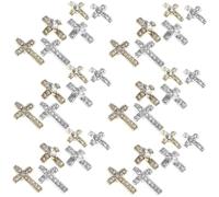 HAPINARY Lot De 60 Breloques À En Forme De Croix Pour Femmes Et Hommes