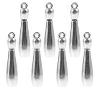 HAPINARY Lot De 7 Breloques En Métal Bowling Mini Massives Couleur Argenté Ancien Pour Création Bijoux Diy Bracelet Et Décoration Artisanale, Accessoires Unisexes Polyvalents Loisirs Créatifs