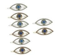 HAPINARY Lot De 8 Barrettes Œil De Diable En Cristal Et Perles, Épingles À Cheveux Œil De Chat, Pierre Œil De Chat, Strass, Métal Floral, Pour Filles Et Femmes