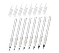 HAPINARY Lot de 8 Marqueurs pour Peau Blanc, Feutres Dermographiques Waterproof en Plastique, Outil Précis pour Tatouage et Sourcils, Résistant la Décoloration