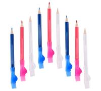 HAPINARY Lot de 9 Crayons Marqueurs pour Tissu, Couleurs Rouge Bleu Blanc, Accessoires de Couture pour Couturière et Projets de Matelassage, Pinceaux Inclus, Marquage Effaçable