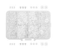 HAPINARY Lot de Bouchons Oreilles Transparents Multi-styles Plastique Accessoires Légers pour Boucles Oreilles Plaques Rondes de Sécurité pour Femmes et Filles Adaptés Fabrication et