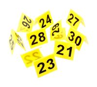 HAPINARY Marqueurs Numériques Pratiques et Simples à Utiliser en Acrylique Triangulaires 10 Pcs Jaune pour Scène de Crime et Signalisation de Table