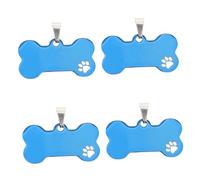 HAPINARY Médaille d'Identification Vierge pour Chien et Chat Lot de 4 en Acier Inoxydable Breloques à Graver Pendentif pour Collier et Solide