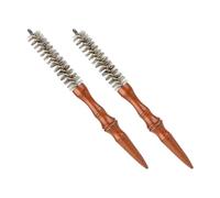 HAPINARY Mini Brosse à Cheveux Ronde Spirale en Bois avec Soies de Sanglier 2pcs pour Barbe et Moustache, Démêlage Facile et Coiffage Rapide Bureau la Maison