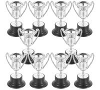 HAPINARY Mini Trophée d'honneur en Plastique Argenté, Lot de 10 Pièces | Décor Créatif et Réaliste, pour Paquet Présents, Boîte Prix Enseignant, Fêtes Sportives et Classe Style Aléatoire