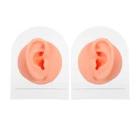 HAPINARY Modèle Oreille Silicone Gauche Droite pour Pratique Perçage et Présentoir Boucles Oreilles Peau Médicale Réaliste pour Formation et Affichage Bijoux