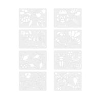 HAPINARY Modèles de Peinture et Design Multi-patterns pour Garçon et Filles en Pet, 8 Pièces, Reconnaissance de Motifs pour Bricolage Papier la Maison ou Tableau Noir Scolaire