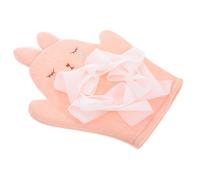 HAPINARY Moufles de Bain Exfoliant Double Face Lapin pour Bébé, Tissu Doux Rose, Nettoyage Puissant, Accessoire Bain Garçon et Filles, Soin Peau Sensible,