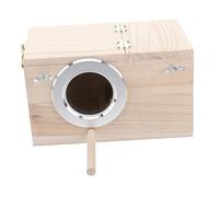 HAPINARY Nichoir pour Perruches Petit Modèle Maison Dobservation Oiseaux Chanteurs avec Entrée Protégée Support Fenêtre Durable pour Finches et Petits Oiseaux