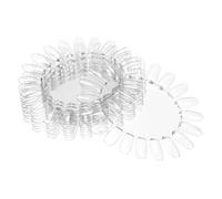 HAPINARY Nuancier De Vernis à Ongles Transparent Rond, 10 Pièces, 20 Motifs, Pour Salons De Manucure Et Pédicure, Plastique 13x11 Cm