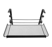 HAPINARY Organisateur de Bureau Suspendu en Acier au Carbone Noir Grand Plateau de Rangement sous Bureau Réglable avec Panier pour Gestion des Câbles Solution Multifonction pour Espace