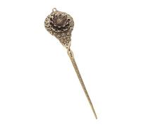 HAPINARY Outil à Cigares en Métal Orné Fleur de Lotus 16,5 Cm - Aiguille de Nettoyage et Amélioration du Tirage - Emporte-pièce Portable Vintage pour Réparation et Ventilation, Accessoire