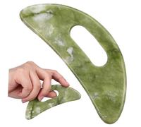 HAPINARY Outil de Massage Gua Sha Jade Vert pour Visage Yeux et Cou Planche de Grattage Manuelle pour Détente Musculaire et Soin Peau