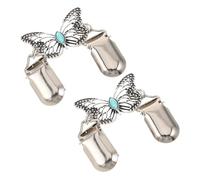 HAPINARY Paire de 2 Épingles Vintage en Métal Argenté pour Châle et Cardigan, Protection Délicate pour Tissus Fins Lors des Sorties Quotidiennes