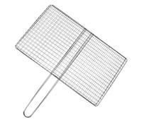 HAPINARY Panier à Poisson Grillé Épais en Acier Inoxydable avec Poignée | Grille à Mailles, Usage Multifonction pour Viande et Légumes, Argenté, Réutilisable