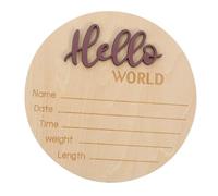 HAPINARY Panneau D'annonce De Naissance Rond En Bois Pour Nouveau-né, Accessoire Photo Bébé, Inscription Nom Et Poids, Utilisation Hôpital, Décoratif Et Solide, Format Standard