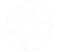 HAPINARY Panneaux Acryliques de Cœur Accessoires Faciles à Ranger 6pcs, Matériel de Fabrication de Paquet Transparents Paquet Tressé DIY pour Loisirs Créatifs